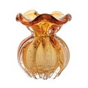 Ver imagem 1 de Vaso Murano Vidro Italy Ambar 10x11cm Wolff