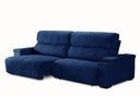 Ver imagem 2 de Sofá Retrátil e Reclinável Milão 3 Lugares Azul 3,10m Suede com Porta Copos Sofá Casa