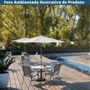 Ver imagem 3 de Ombrelone Central Paraty Bali Fratini 270 Cm (largura) sem Base em Alumínio Cinza Capa Poliéster