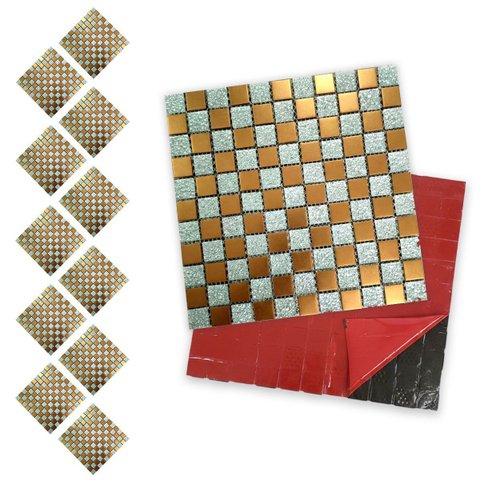Pastilha de Vidro Kit 11 Uni Adesiva Parede Cozinha Sala Banheiro Decorativa Moderna Facil Aplicacao