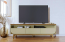 Ver imagem 1 de Bancada Selene 2m para Tv até 75'' com 3 Gavetas e Pés Retrô - Cumaru/opala Madetec
