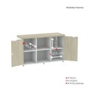 Ver imagem 6 de Armário para Escritório 2 Portas com Chave 40mm 121.5cm Linha PE40 Branco