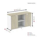 Ver imagem 3 de Armário para Escritório 2 Portas com Chave 40mm 121.5cm Linha PE40 Branco
