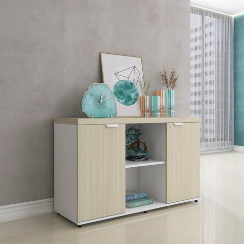 Armário para Escritório 2 Portas com Chave 40mm 121.5cm Linha PE40 Branco