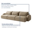 Ver imagem 5 de Sofá Orgânico Retrátil 4 Lugares 270cm Base Madeira Maciça Oxford
