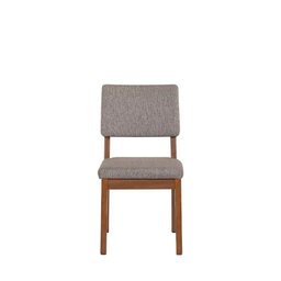 Conjunto de Jantar Mesa 184 Cm com Vidro 6 Cadeiras Ella - Natural C/ Mescla Cinza - 11