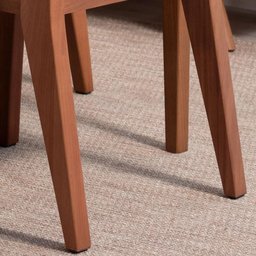 Conjunto de Jantar Mesa 184 Cm com Vidro 6 Cadeiras Ella - Natural C/ Mescla Cinza - 7