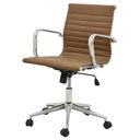 Ver imagem 1 de Cadeira Sevilha Eames Baixa Cromada Pu Marrom Escuro - 37792