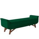 Ver imagem 1 de Puff Recamier Decorativo com Pés em Madeira 140 Cm Itália Bouclê Verde - Lyam Decor