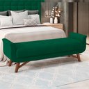 Ver imagem 2 de Puff Recamier Decorativo com Pés em Madeira 140 Cm Itália Bouclê Verde - Lyam Decor