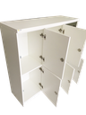 Ver imagem 2 de Guarda Volume Armario Escan Locker - 6 Compartimentos - Mdf Academia Armario Escaninhho Locker Escri