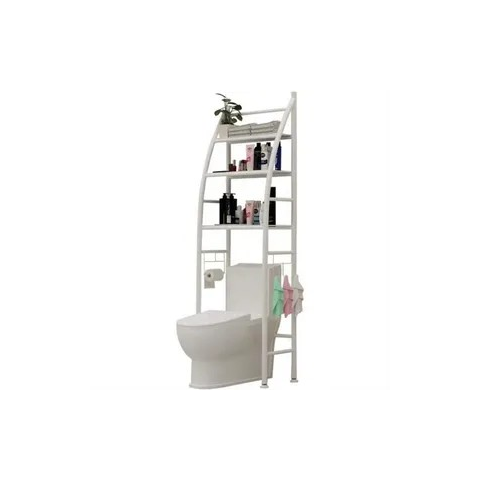 Rack Sanitário de Metal com Prateleiras Branco Dy-fc025
