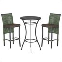 Ver imagem 1 de Mesa Bistrô e 2 Banquetas Roma Preta Corda Náutica Estofado 9 Trama Original