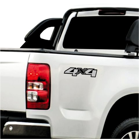 Kit Adesivo 4x4 S10 Anos 13 14 15 16 17 18 19 20 21 22 Full Cor Padrão Foto Teu Adesivo Preto