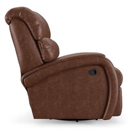 Poltrona do Papai Reclinável Kalie Glider Giratória Massagem Fh9 Pu Marrom Brilho - Mpozenato - 8