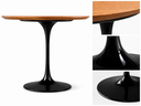 Ver imagem 2 de Mesa de Jantar Saarinen Preto Redonda 80cm - MDF Melamínico Freijó