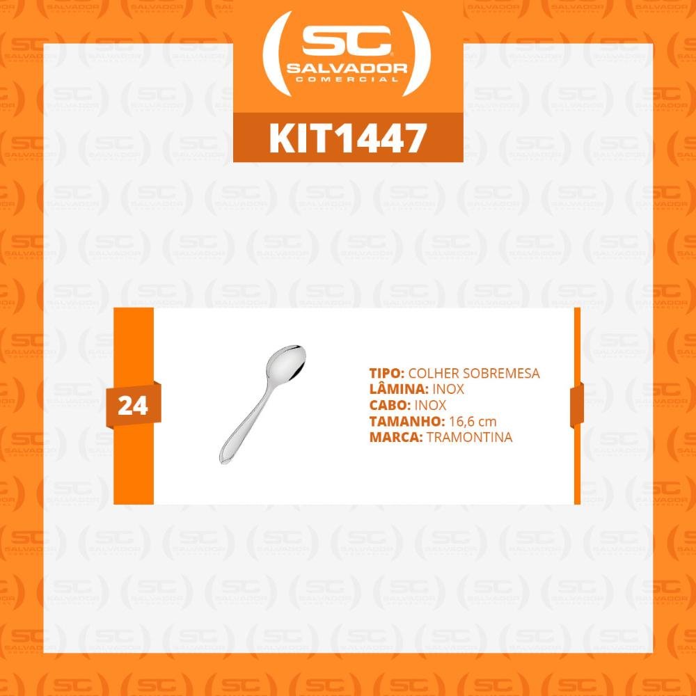 KIT - 24 Colheres de Sobremesa Luxo Laguna em Aço Inox CSITOP - Tramontina - 2