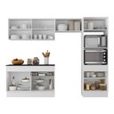 Ver imagem 2 de Armário de Cozinha Compacta 4 Peças com Rodapé Mp2193 Made Multimóveis Branco Branco