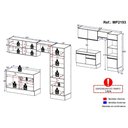 Ver imagem 3 de Armário de Cozinha Compacta 4 Peças com Rodapé Mp2193 Made Multimóveis Branco Branco