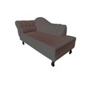 Ver imagem 4 de Recamier Decorativo Divã Amsterdã 147cm Lado Direito Couro Marrom