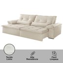 Ver imagem 5 de Sofá Parma Linho 03 Lugares 02 Módulos de 100m B25cm Meu Sofá Online