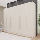 Ver imagem 1 de Guarda-Roupa Casal com 6 Portas e 6 Gavetas Angra Espresso Móveis Branco/Arenas