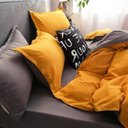 Ver imagem 2 de Jogo de Cama Solteiro 7 Pç 400 Fios Edredom Amarelo 160x240