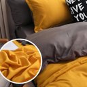 Ver imagem 3 de Jogo de Cama Solteiro 7 Pç 400 Fios Edredom Amarelo 160x240