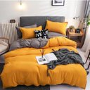 Ver imagem 1 de Jogo de Cama Solteiro 7 Pç 400 Fios Edredom Amarelo 160x240