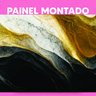 Papel de Parede Painel 3D Mármore Branco Nero Ouro 4M Auto Colante Lavável Revestimento Brilhoso - 3