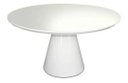 Ver imagem 2 de Mesa de Jantar Cone com Tampo Redondo de Vidro 100cm - Laqueada Branco **somente a Mesa**
