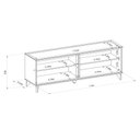 Ver imagem 3 de Buffet Aparador 160cm Isa Jequitiba/off White - Sallar Home