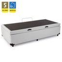 Ver imagem 2 de Cama Box Baú Solteiro Sintético Branco Emth 88x188x40