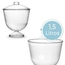 Ver imagem 3 de Kit C/4 Taça Acrílico com Tampa 15x15cm Balas Doces 1500ml