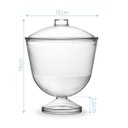 Ver imagem 4 de Kit C/4 Taça Acrílico com Tampa 15x15cm Balas Doces 1500ml