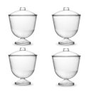 Ver imagem 2 de Kit C/4 Taça Acrílico com Tampa 15x15cm Balas Doces 1500ml