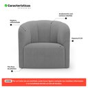 Ver imagem 3 de Poltrona Decorativa Living Abby Bouclê Cinza Escuro - Desk Design