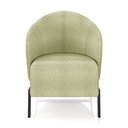 Ver imagem 5 de Kit 2 Poltronas Decorativa Sala de Estar Kenya Pés em Ferro Bouclê Preto/verde G33 - Gran Belo