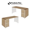 Ver imagem 7 de Escrivaninha 1,7m e Nicho Aéreo Industrial 3 Prateleiras F5 Cor:macadâmia com Branco