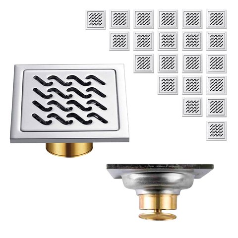 Ralo Inox 10x10 Banheiro Anti Odor Kit 21 Uni Anti Inseto Resistente Cozinha Lavanderia Higienico Qu