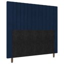 Ver imagem 1 de Cabeceira Cama Box Solteiro Nala 90cm Veludo Azul Marinho - Desk Design