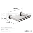 Ver imagem 4 de Saboneteira Inox Preto Fosco - Kromus Me0203b