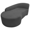 Ver imagem 5 de Kit Sofá Curvo França 140cm L.e e 2 Poltronas Luiza Max Conforto, Linho Cinza Escuro