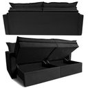 Ver imagem 7 de Sofá sem Caixa Retrátil Baú 2,00m Cama Inbox Secret Suede Velusoft Preto