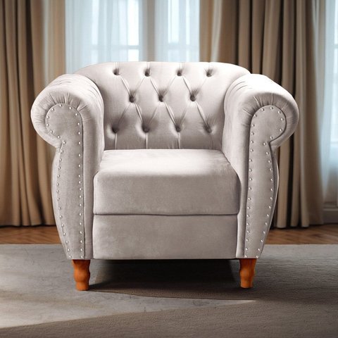 Poltrona Nobreza Classica Retrô Decorativa Chesterfield