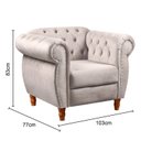 Ver imagem 3 de Poltrona Nobreza Classica Retrô Decorativa Chesterfield