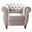 Ver imagem 2 de Poltrona Nobreza Classica Retrô Decorativa Chesterfield Bege