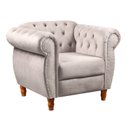 Ver imagem 5 de Poltrona Nobreza Classica Retrô Decorativa Chesterfield Bege
