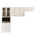 Ver imagem 2 de Cozinha Modulada Compacta Americana 3 Peças Paneleiro Duplo e Armários Aéreos Unna Branco