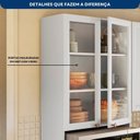 Ver imagem 6 de Cozinha Modulada Compacta Americana 3 Peças Paneleiro Duplo e Armários Aéreos Unna Branco
